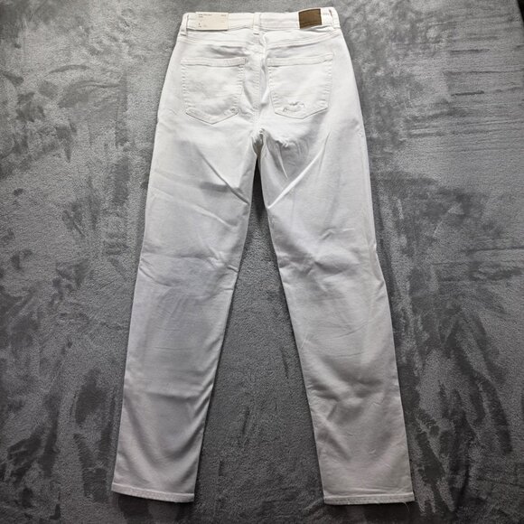 American Eagle Jeans Womens 6 28W Mom Straight High Rise Distressed Stretch - Picture 1 of 12